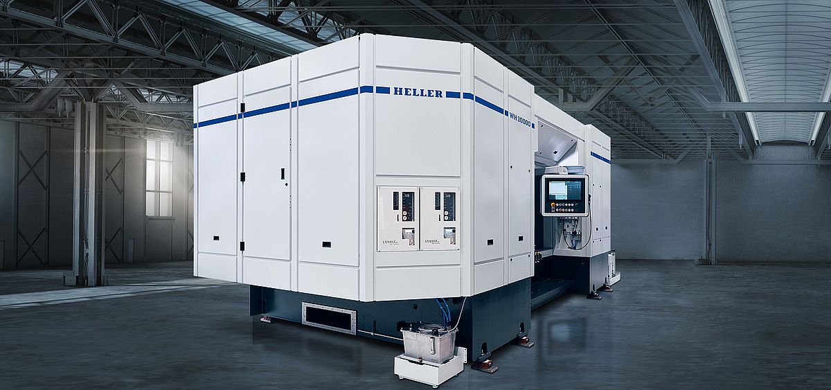 Big casting machining centre WH 10000 Big casting machine: The WH 10000 is a 5-axis horizontal machining centre for the machining of large aluminium castings.